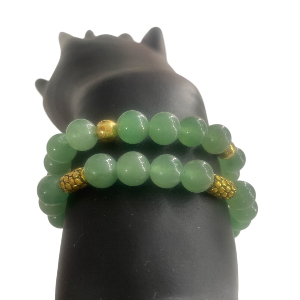 Green Aventurine gemstone bracelet - Picture 2 of 7